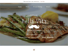 Tablet Screenshot of bellavitakerrville.com